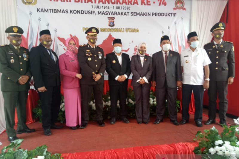 Plh Bupati Morut hadiri peringatan HUT Bhayangkara di Polsek Petasia