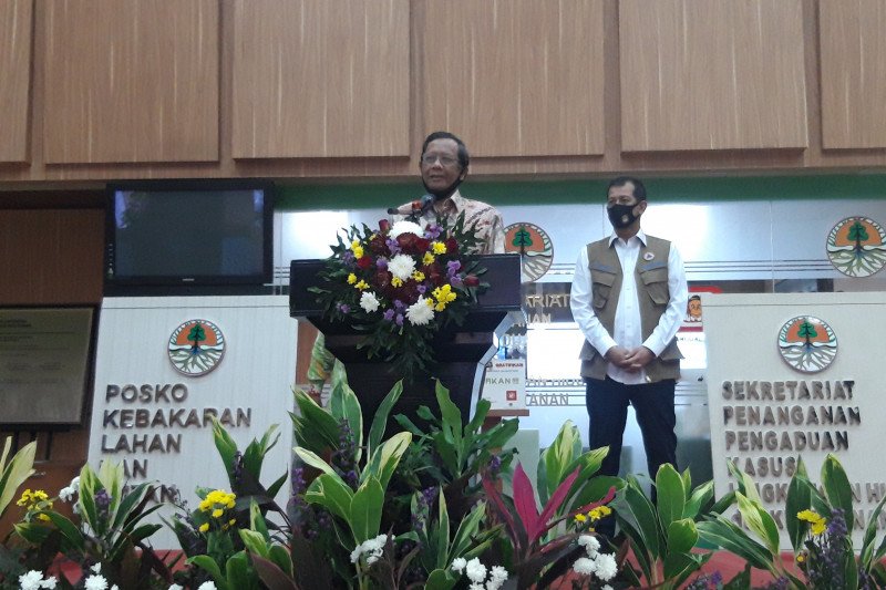 Mahfud: Antisipasi karhutla saat puncak kemarau Juli-Oktober 2020