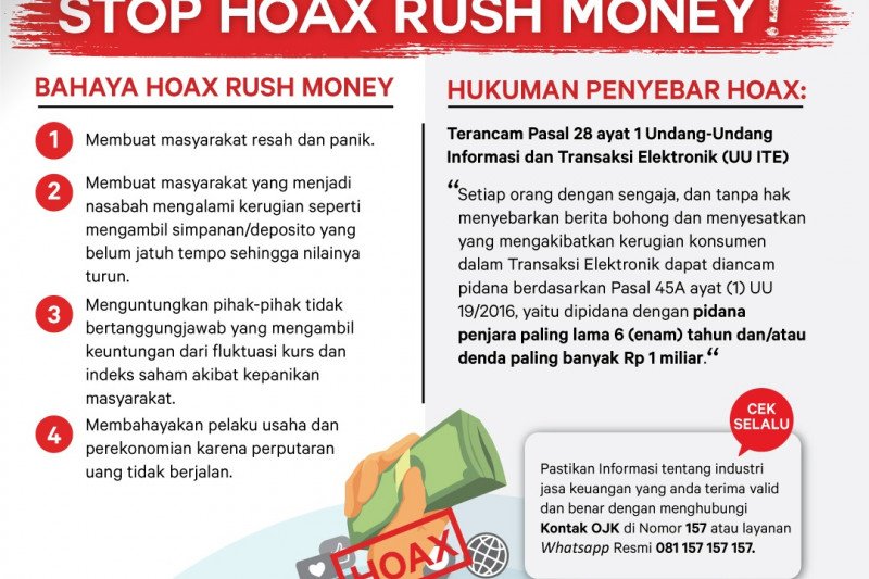 Waspadai beredarnya informasi "hoax ajakan penarikan dana di perbankan