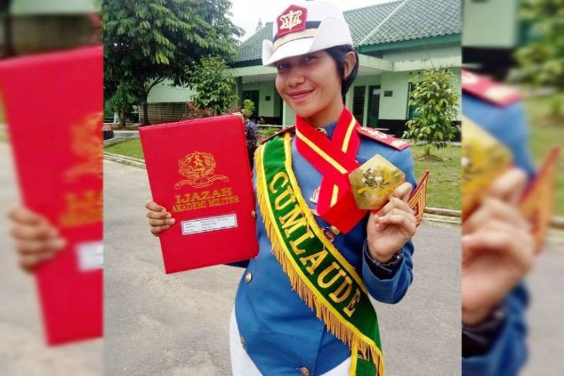 Putri Pariwisata ini lulus "cumlaude" di Akademi Militer