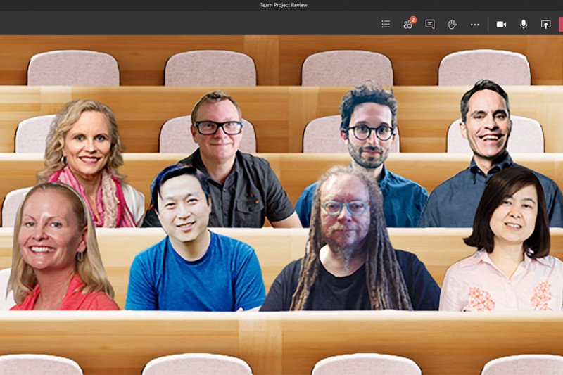 Fitur anyar Microsoft Team pertemukan peserta video call di satu tempat