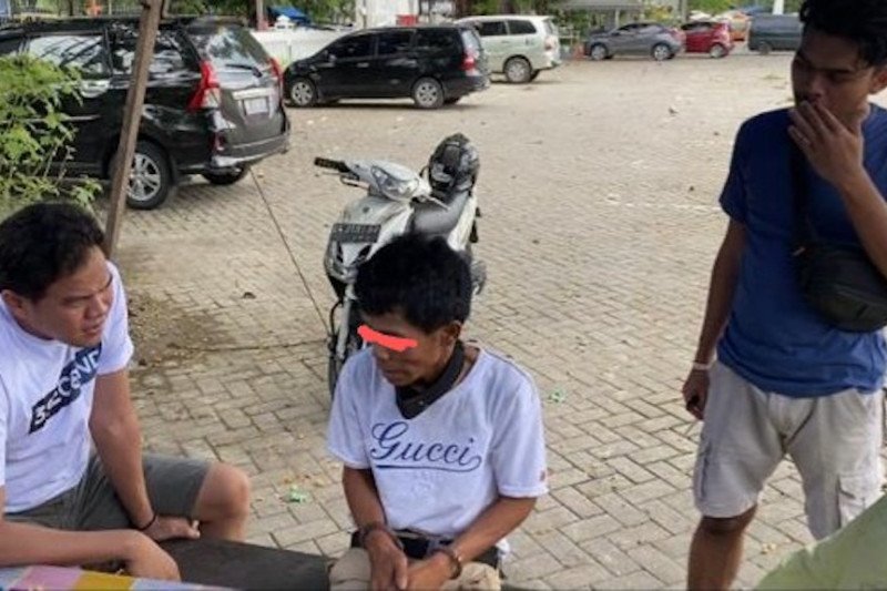 Ketahuan curi motor gara-gara kunci T terjatuh, seorang residivis dibekuk di Pasar Raya