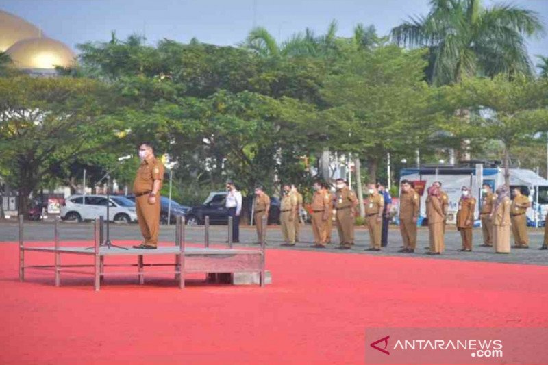 Apel perdana di Pemkab Bekasi diisi sosialisasi penerapan protokol kesehatan