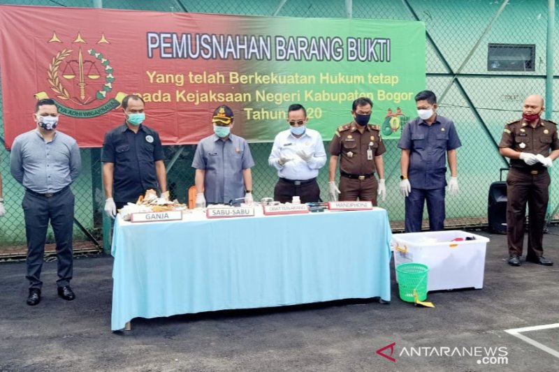 Kejari Kabupaten Bogor musnahkan barang bukti narkoba
