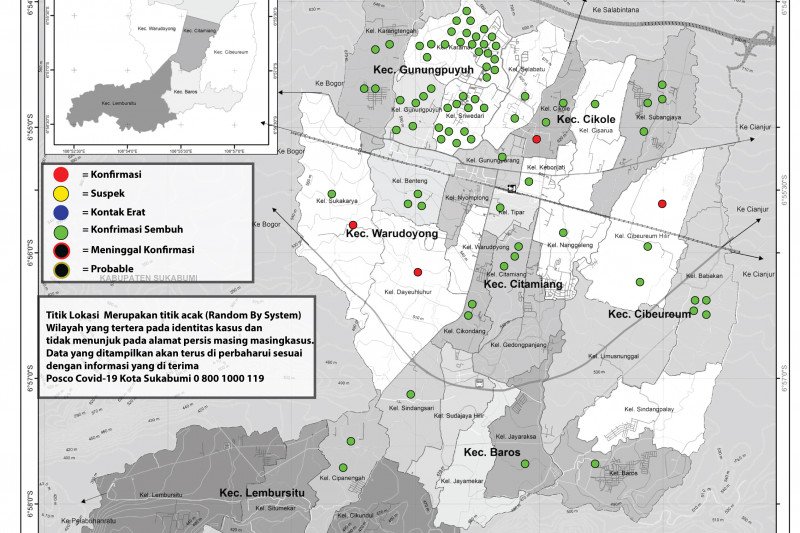 Di Kota Sukabumi 98 persen pasien COVID-19 sembuh