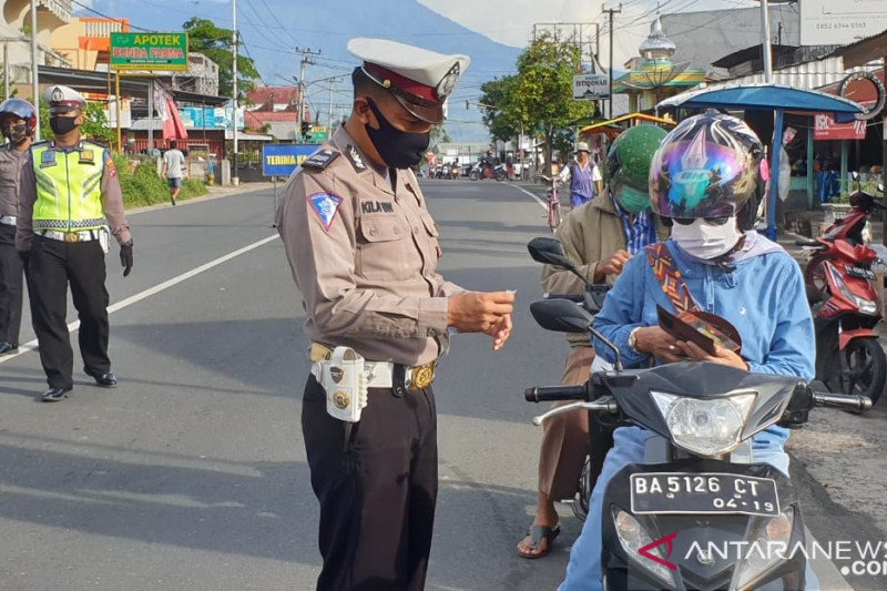 Masih pandemi, Operasi Patuh Singgalang Polres Payakumbuh fokus pada edukasi
