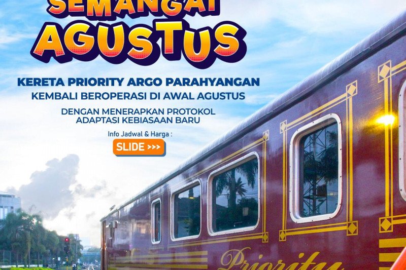 KA Priority Argo Parahyangan mulai beroperasi 2 Agustus