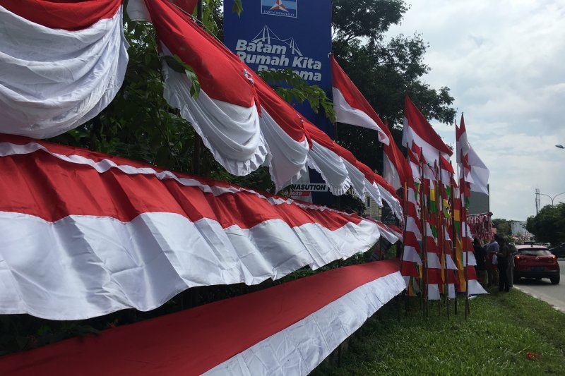 Penjual bendera dadakan