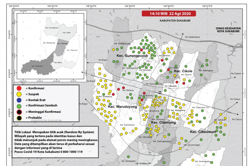 Warga Kota Sukabumi positif COVID-19 total 121 orang