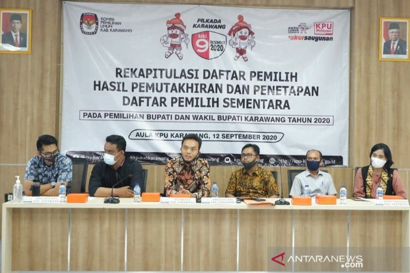 Jumlah pemilih sementara Pilkada Karawang mencapai 1,6 juta orang