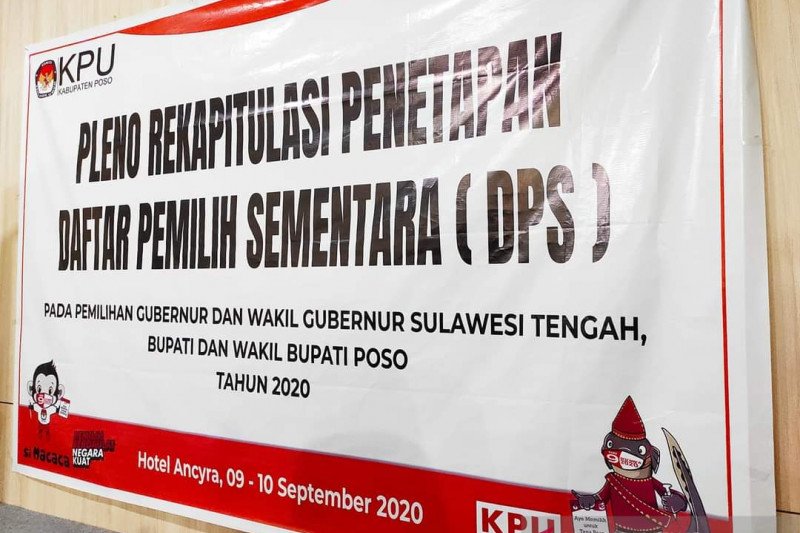 KPU Poso tetapkan DPS pilkada 152.172 jiwa