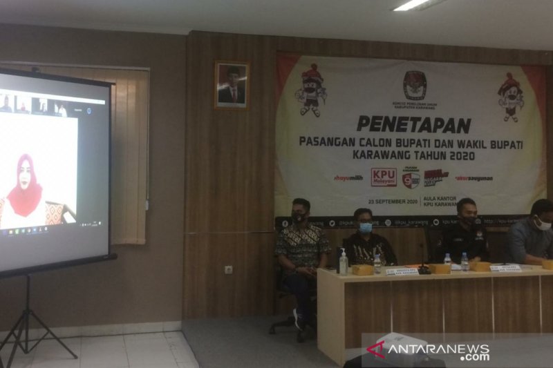 KPU Karawang tetapkan tiga pasangan calon bupati-wabup di Pilkada 2020