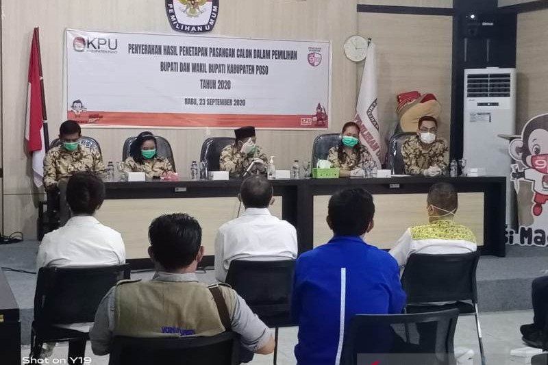 KPU Poso tetapkan tiga pasangan calon bupati