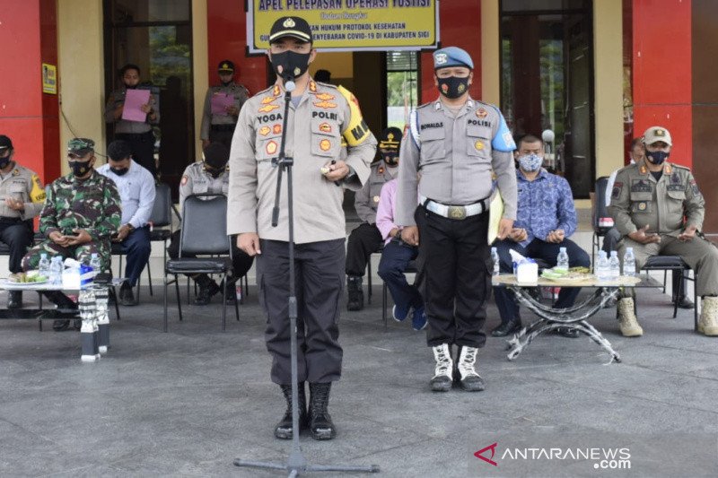 Lebih seratus personel diturunkan dalam operasi Yustisi di Sigi