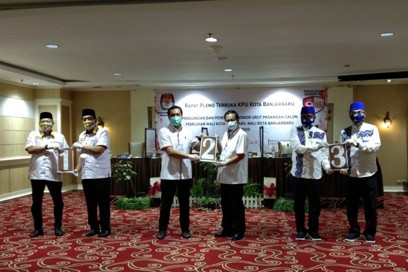 3 pasangan calon wali kota-wakil wali kota dapat nomor urut
