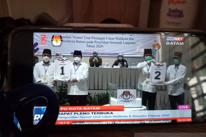 Nomor urut paslon Pilkada Batam ditetapkan