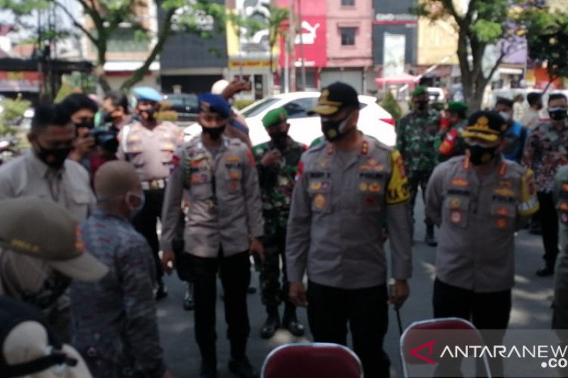 Kapolda Jabar tinjau Operasi Yustisi Protokol Kesehatan di Kota Bogor