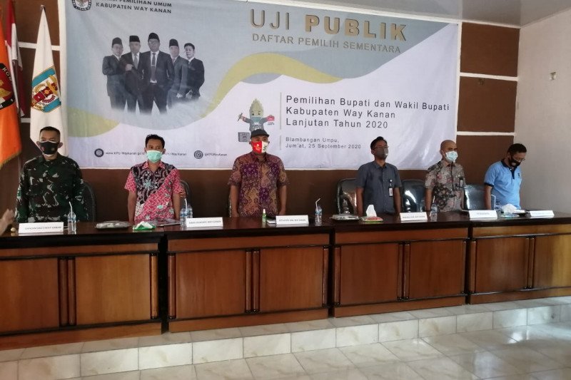 KPU Waykanan Lampung uji publik DPS Pilkada 2020