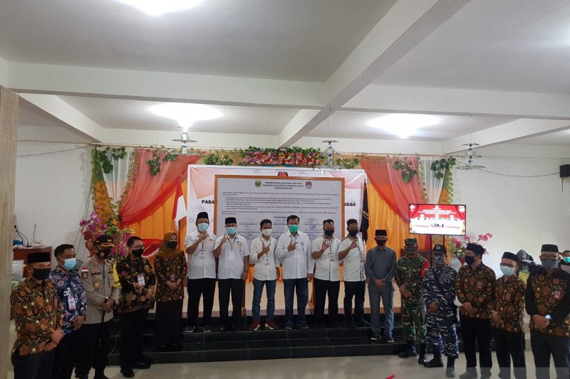 Polres Lingga berikan pengamanan pencabutan nomor urut paslon