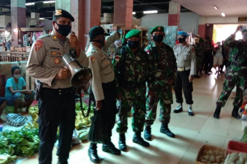 Polres-Kodim Merauke gelar operasi yustisi di Pasar Wamanggu