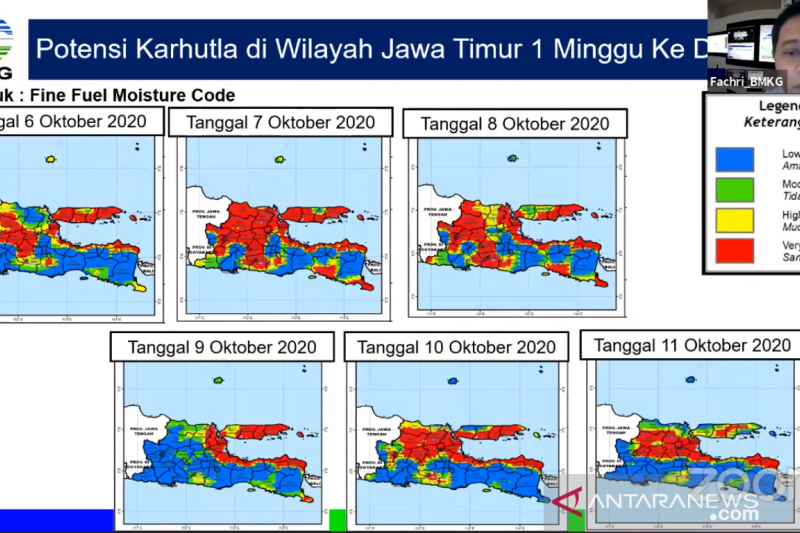 BMKG peringatkan adanya potensi karhutla di Pulau Jawa