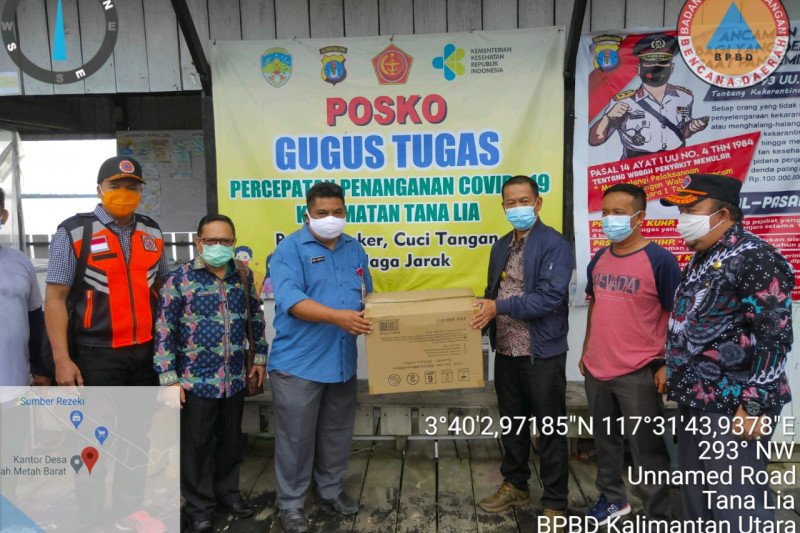 BPBD Kaltara serahkan 1.250 masker di Tana Lia