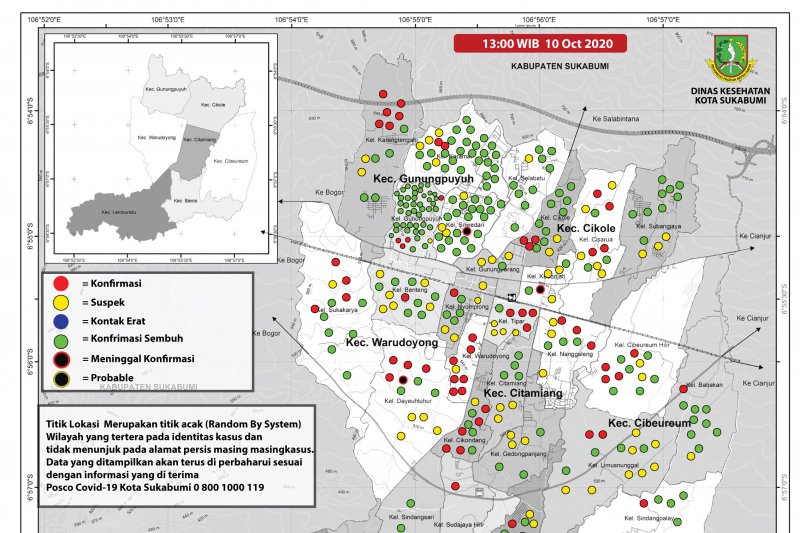 Lonjakan rekor kasus baru COVID-19 di Kota Sukabumi