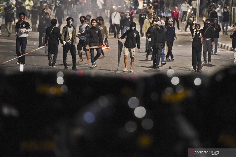 Polisi: 10 perusuh pada demo terinfeksi COVID-19