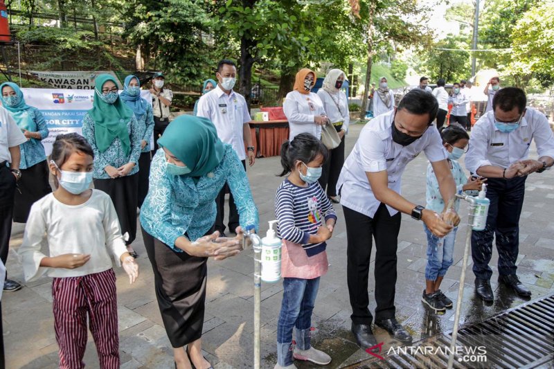 Anak-anak Kota Bogor antusias peringati Hari Cuci Tangan se-Dunia