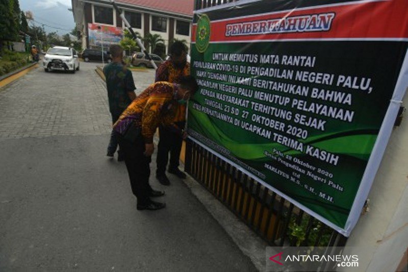 Pengadilan Negeri Palu tutup pelayanan akibat  COVID-19