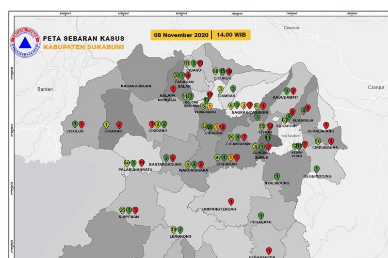 Kasus positif COVID-19 di Kabupaten Sukabumi bertambah 121 orang