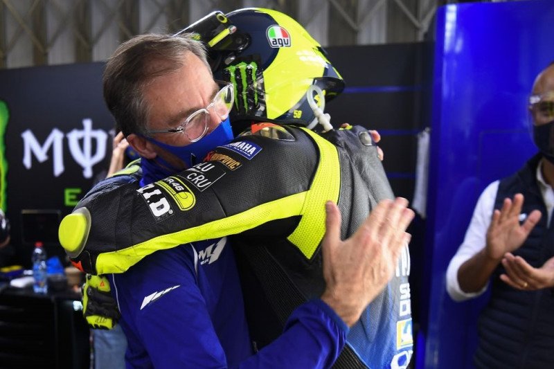 Valentino Rossi jalani perpisahan emosional dengan tim pabrikan Yamaha