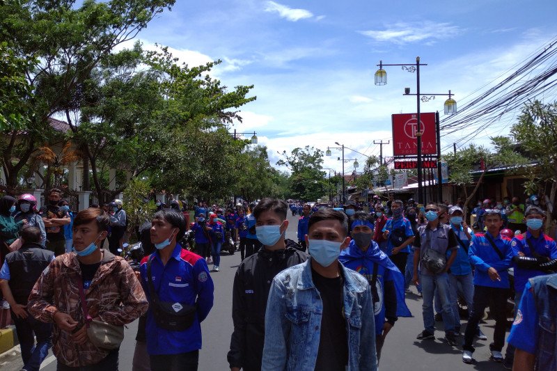 Polres Cianjur tutup jalur protokol antisipasi aksi demo buruh