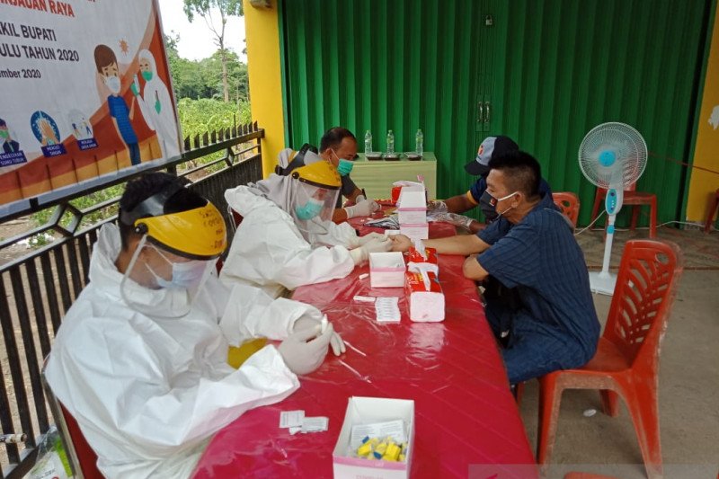 Bawaslu OKU rapid test 725 Pengawas TPS