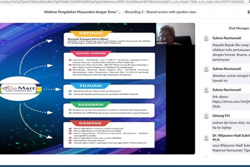 Vokasi UI bina koperasi Kota Depok agar bertahan saat pandemi COVID-19