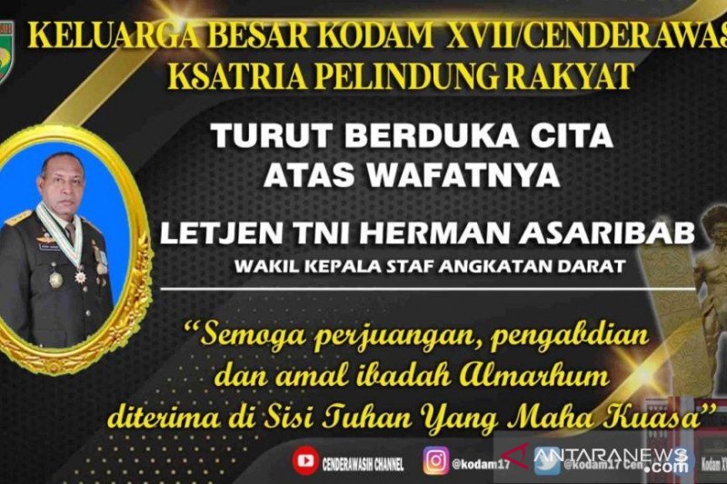 Wakasad Letjen TNI Herman Asaribab wafat