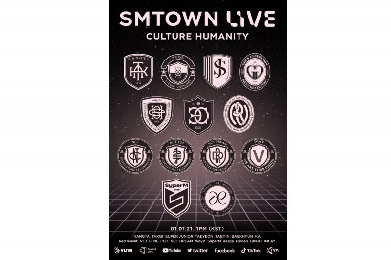 1 Januari, SM Entertainment dari Korea buat konser daring gratis