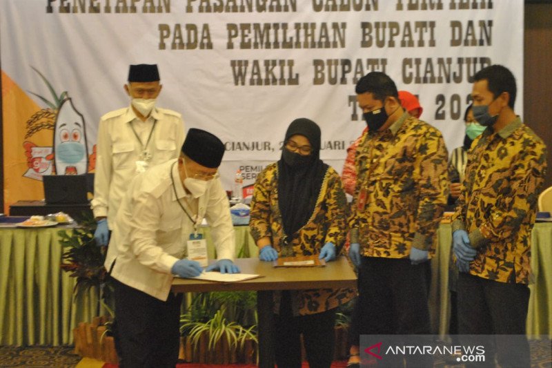 KPU Cianjur tetapkan Herman-TB Mulyana pemenang Pilkada Cianjur 2020