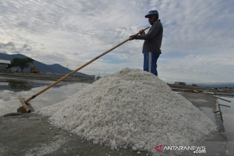 Petani kesulitan produksi garam akibat cuaca