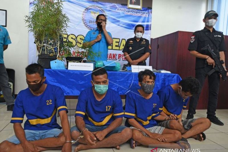 BNN Banten Tangkap 4 tersangka Sindikat Narkotika Asal Aceh dan Cilegon