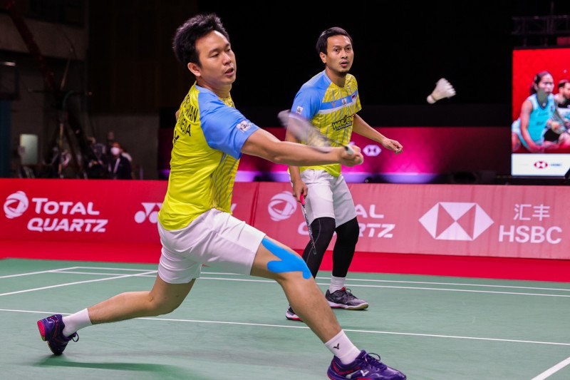 Ganda putra Hendra/Ahsan berpeluang lolos penyisihan meski menelan kekalahan