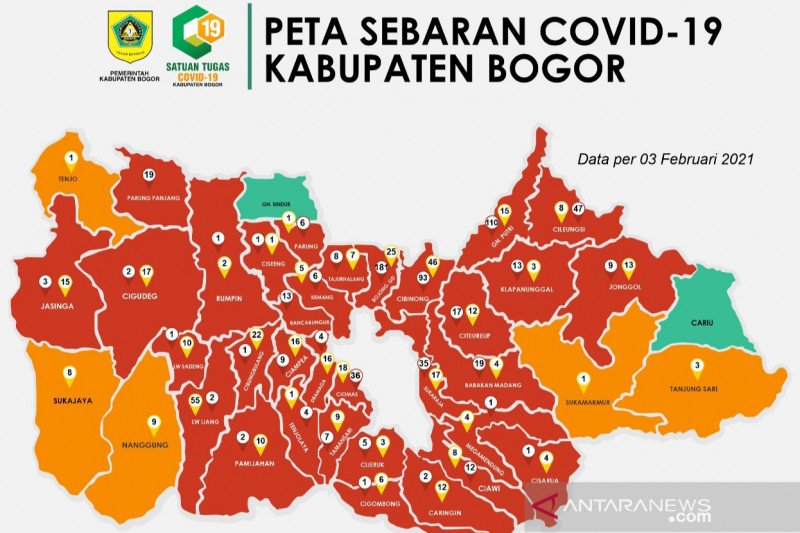 Kasus positif COVID-19 di Kabupaten Bogor tembus 8.000 pasien