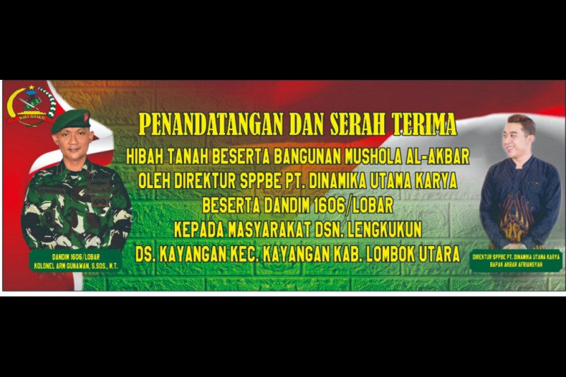 Dinamika Utama Karya bantu pembangunan musala di Lombok Utara