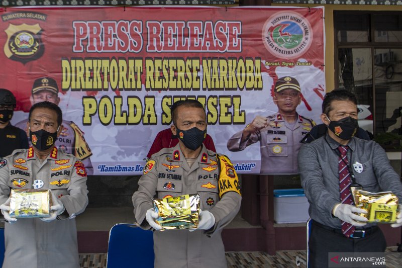 Polda Sumsel Gagalkan Penyelundupan 25 Kilogram Sabu