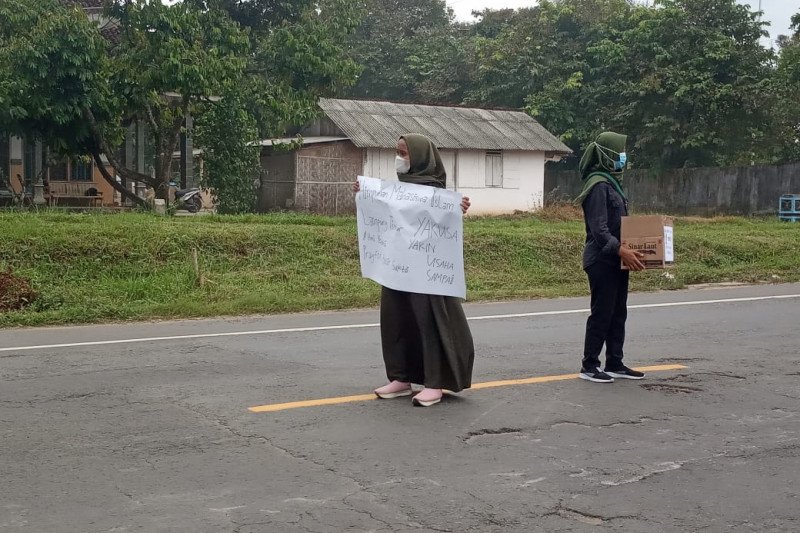 Kader HMI Lampung Timur galang dana untuk korban Puting Beliung Pasir Sakti