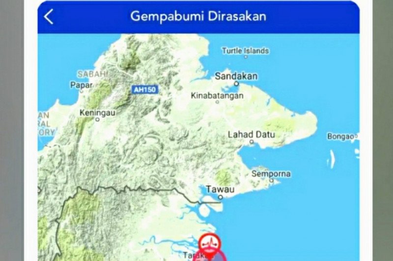 Gempa magnitudo 4,4 goncang Kaltara
