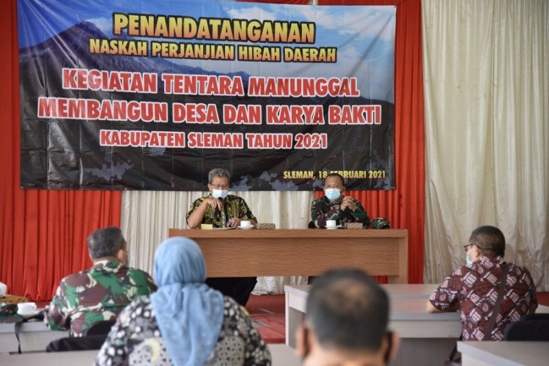 Sleman berharap hibah kegiatan TMMD difokuskan meningkatkan kesadaran prokes