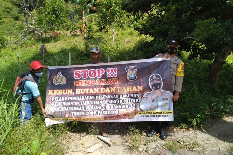 Polsek Tambelan sosialisasi pencegahan karhutla di Desa Melayu