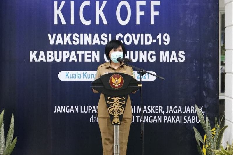 Vaksinasi COVID-19 tahap pertama di Gumas ditargetkan segera selesai