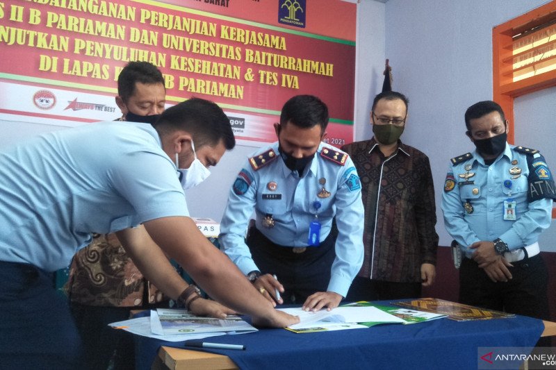 Lapas Pariaman-Universitas Baiturrahmahkerja sama tingkatkan kesehatan warga binaan